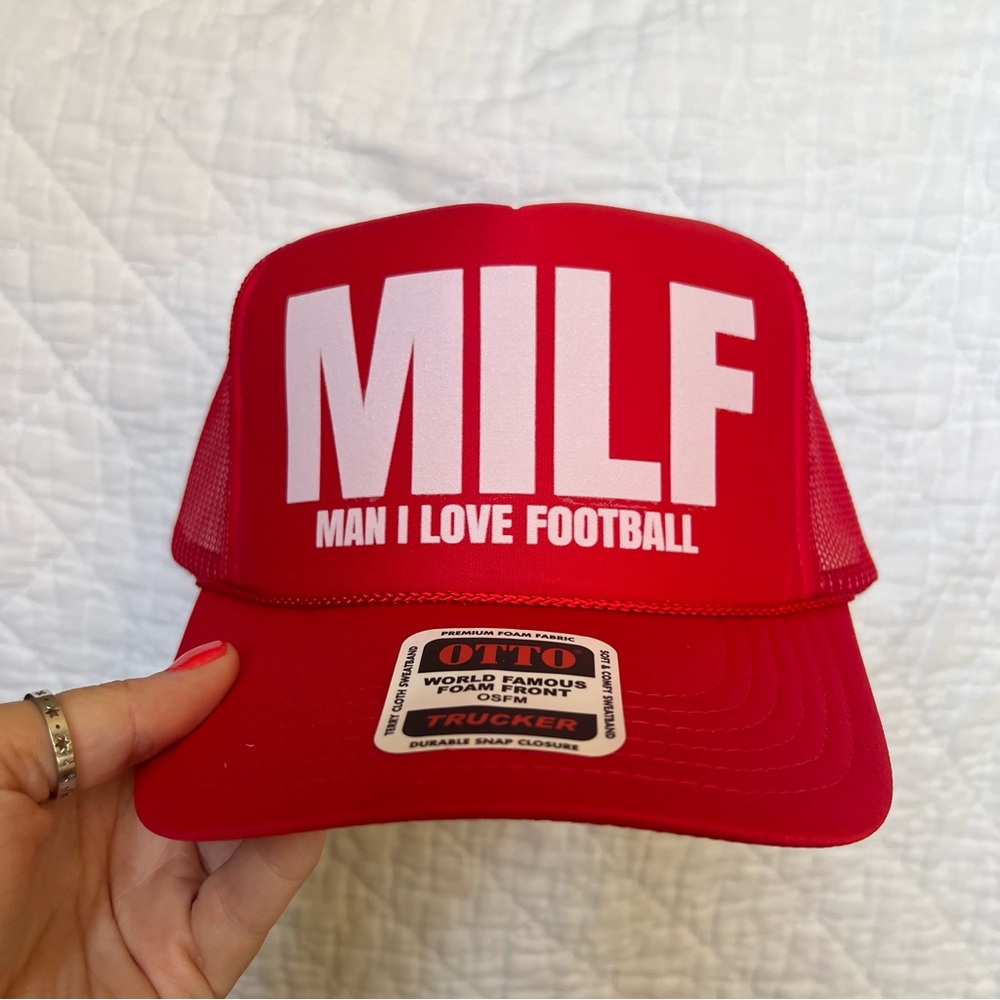Milf man I love football trucker hat